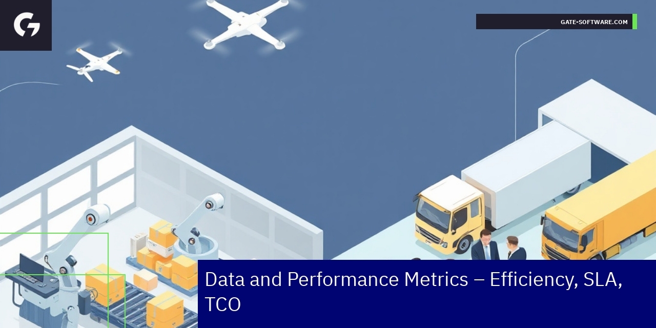 Performance metrics and efficiency indicators chart
