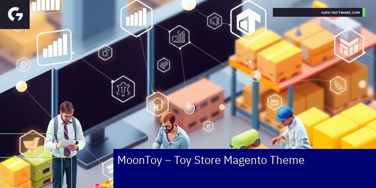Illustration of Magento toy store theme and frontend integration
