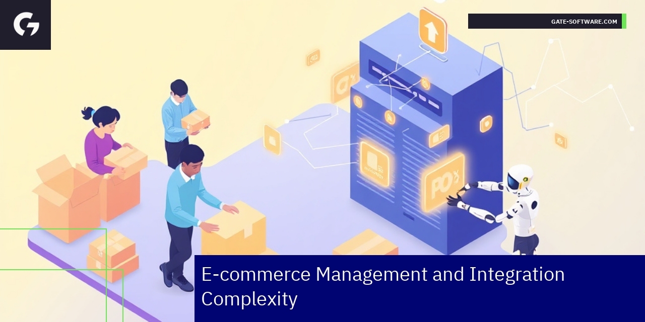Diagram showing e-commerce systems integration process