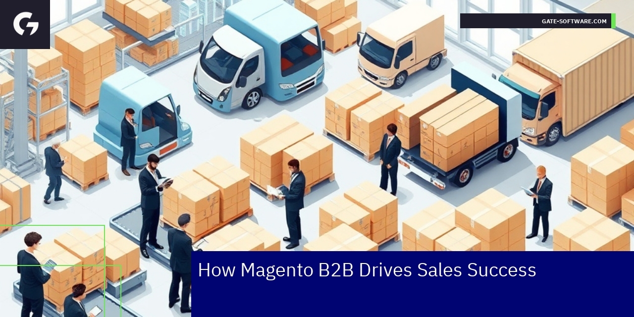 Magento B2B integration and sales growth illustration