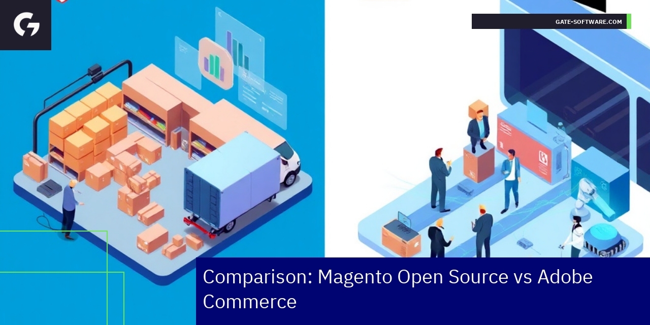 Comparison chart of Magento Open Source and Adobe Commerce
