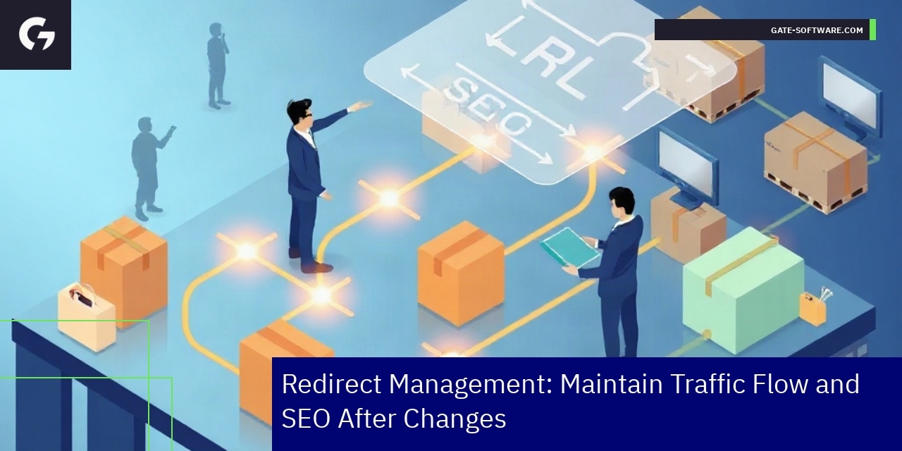 Illustration of redirect flow maintaining SEO rankings