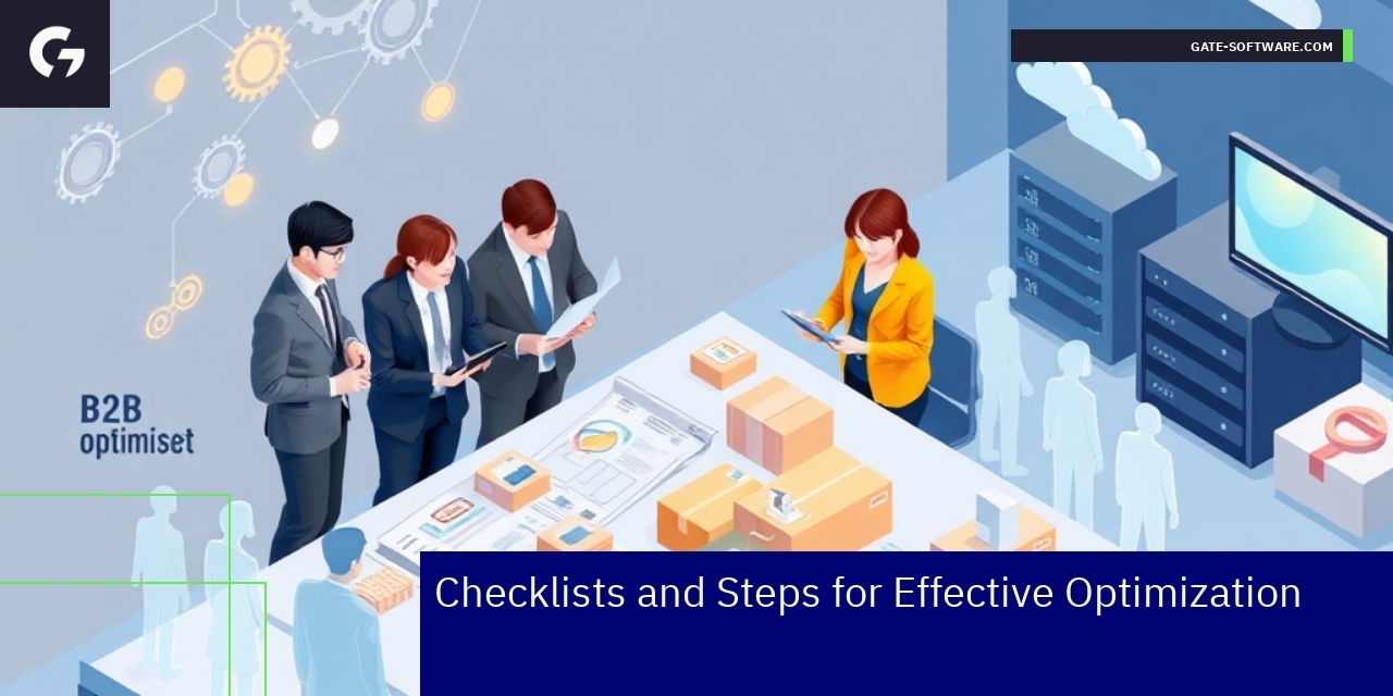 Diagram showing B2B optimization checklists and steps
