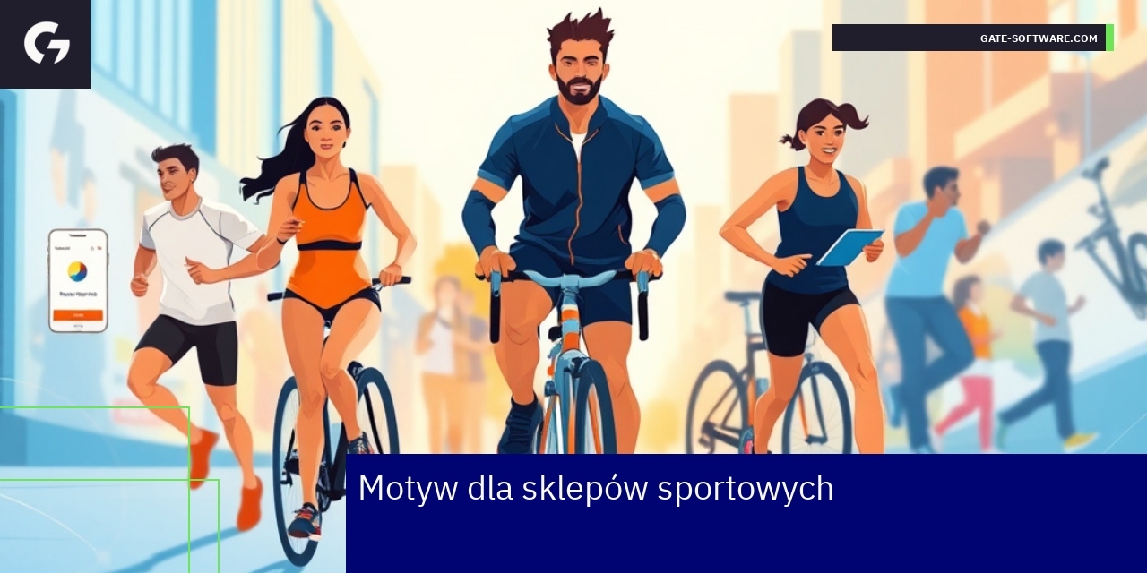Nowoczesny sklep sportowy na ekranie komputera i telefonu