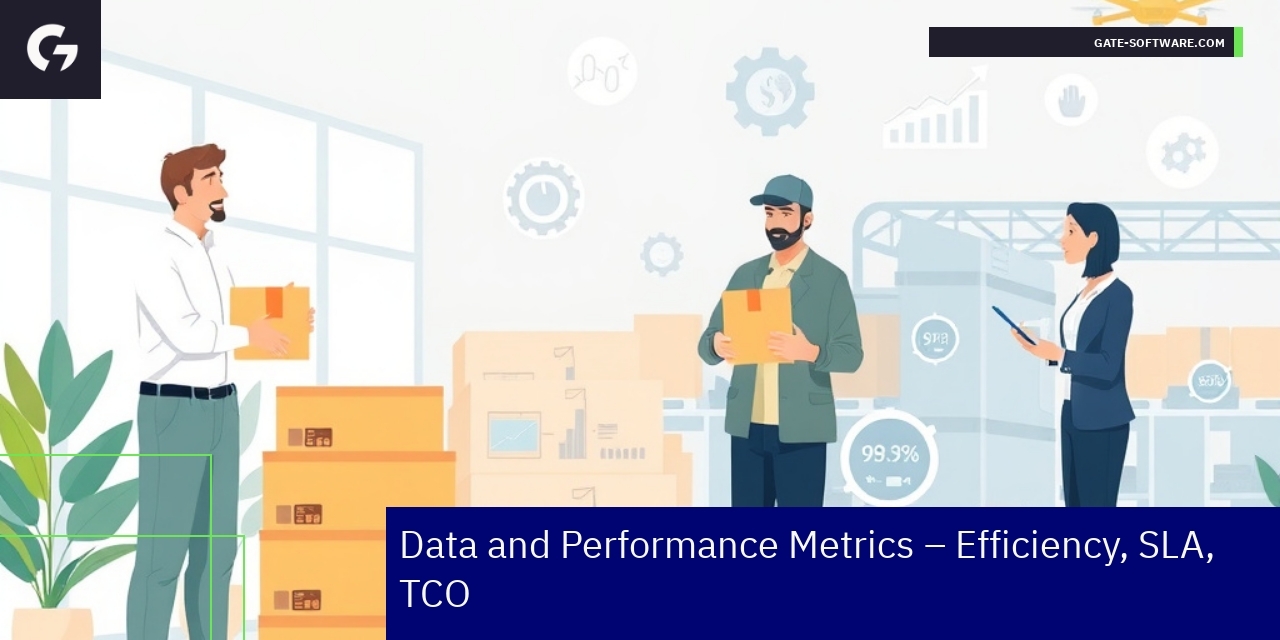 Graph showing key performance metrics and efficiency statistics