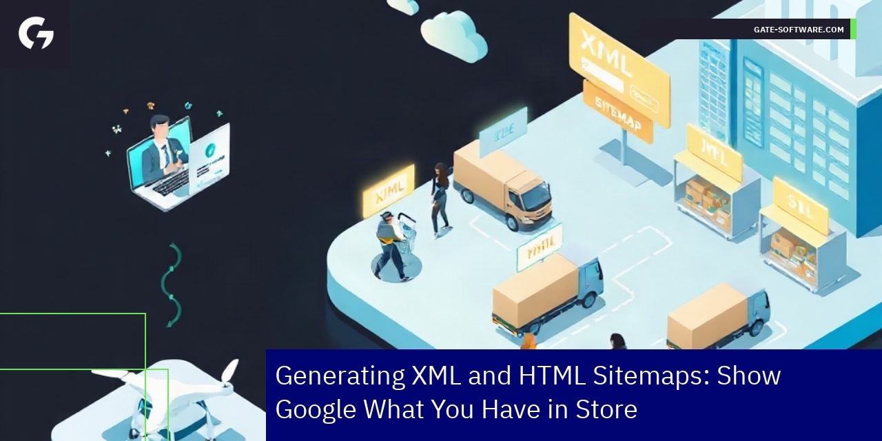 Diagram of XML and HTML sitemap structure