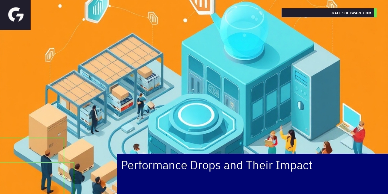 Diagram showing Magento 2 performance and security issues