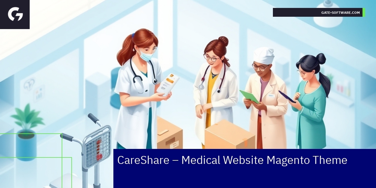 Medical website design showing frontend and backend integration