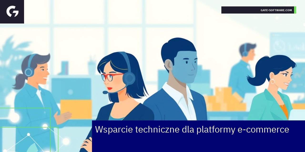 Zespół techniczny pracujący nad platformą e-commerce