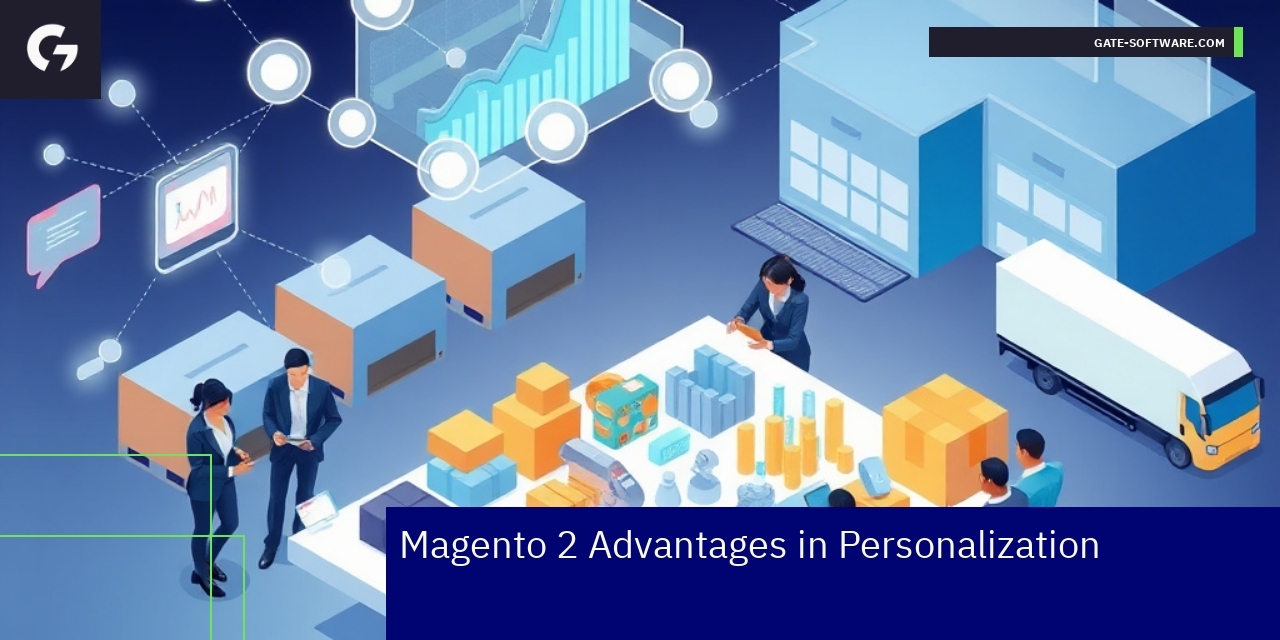 Magento 2 Personalization Advantages for B2B Diagram showing Magento 2 personalization features