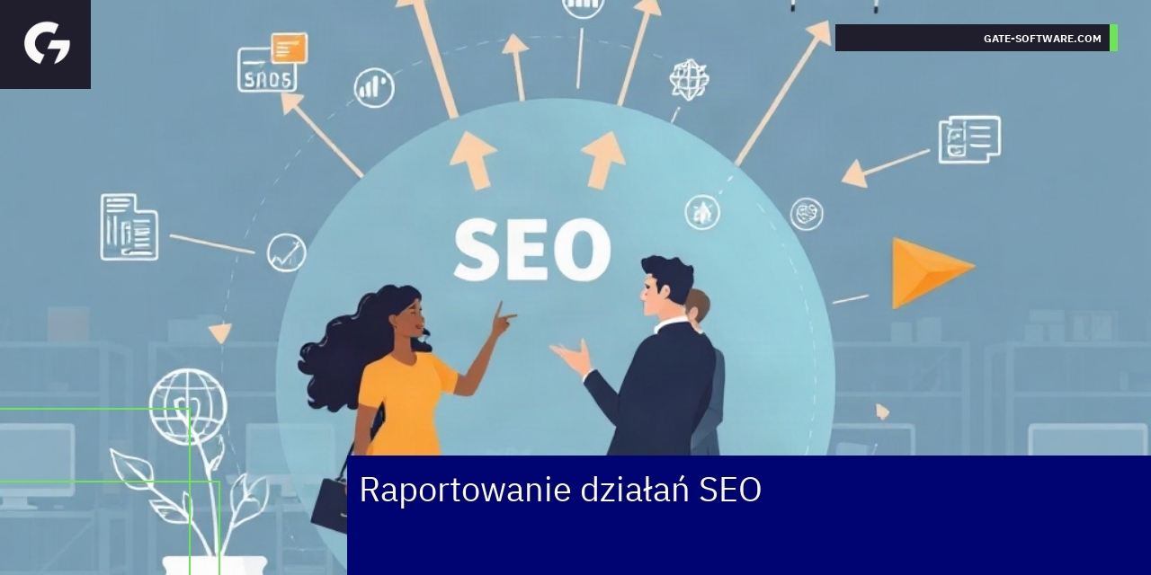 Efektywne raportowanie i automatyzacja SEO Wykresy i dashboard SEO na ekranie komputera