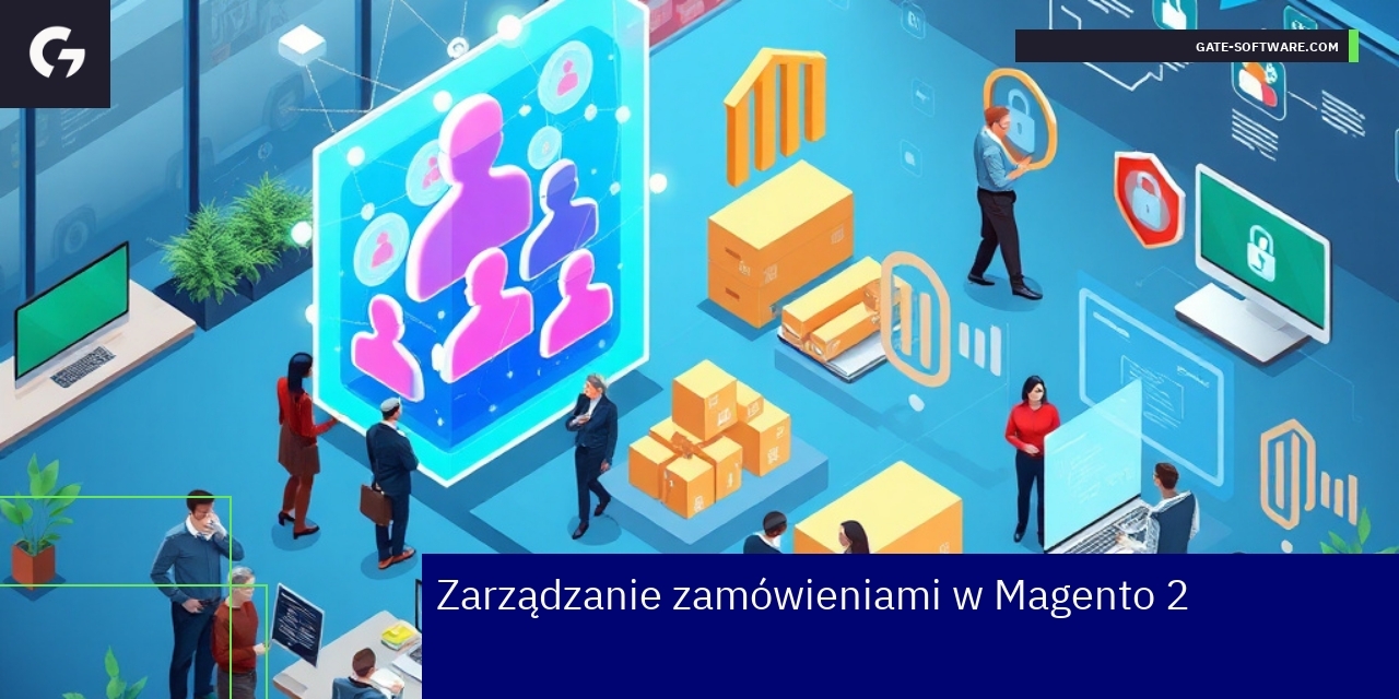 Schemat procesu zarządzania klientami i treścią w Magento