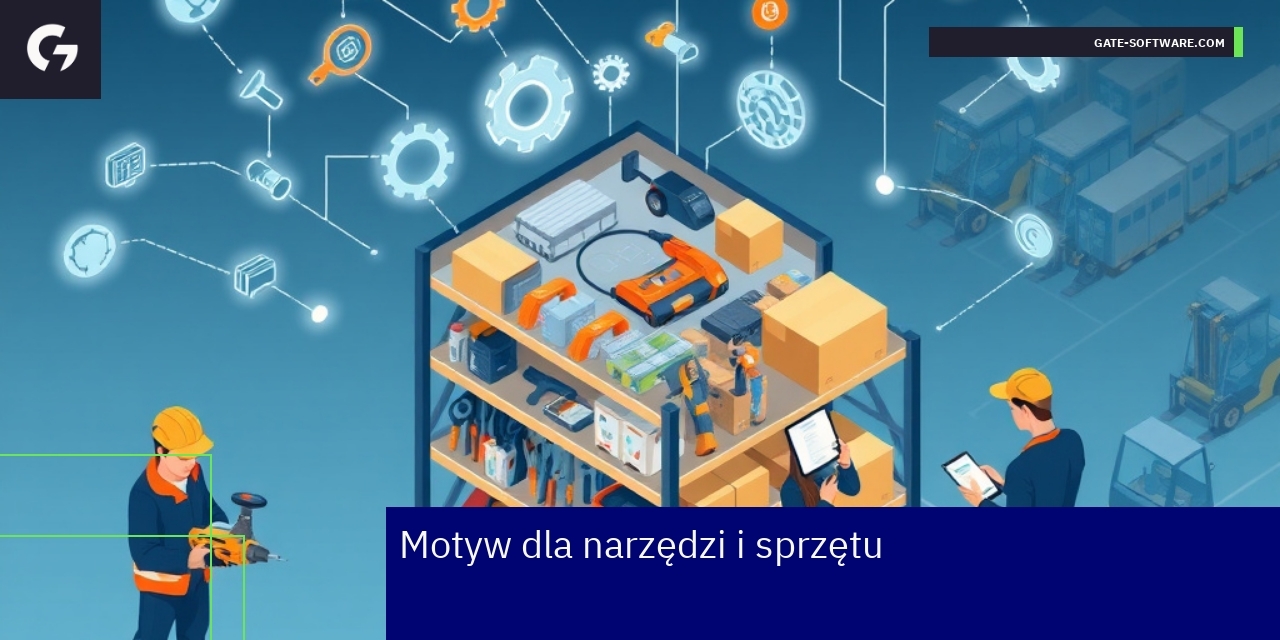 Interfejs motywu Hyva z narzędziami i sprzętem