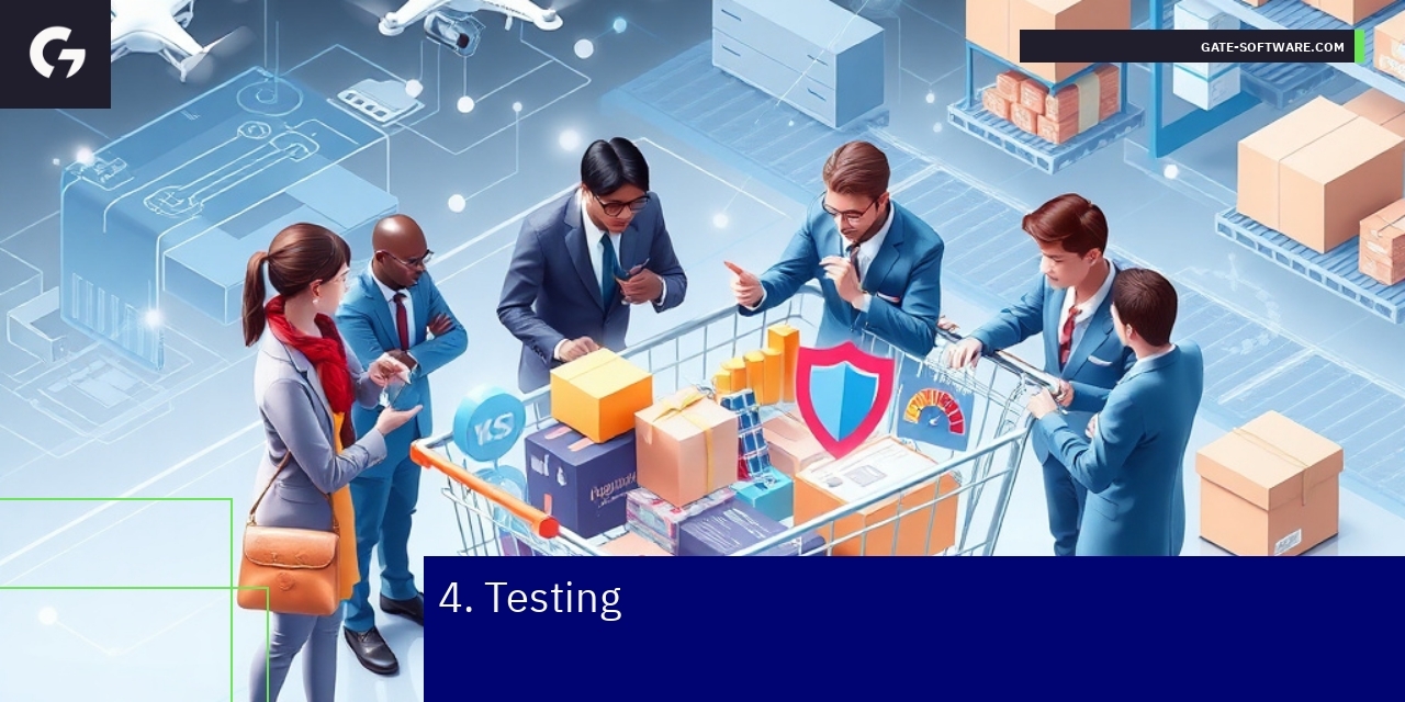 Diagram showing testing process for Magento 2