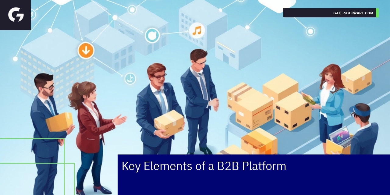 Diagram showing B2B platform performance and features