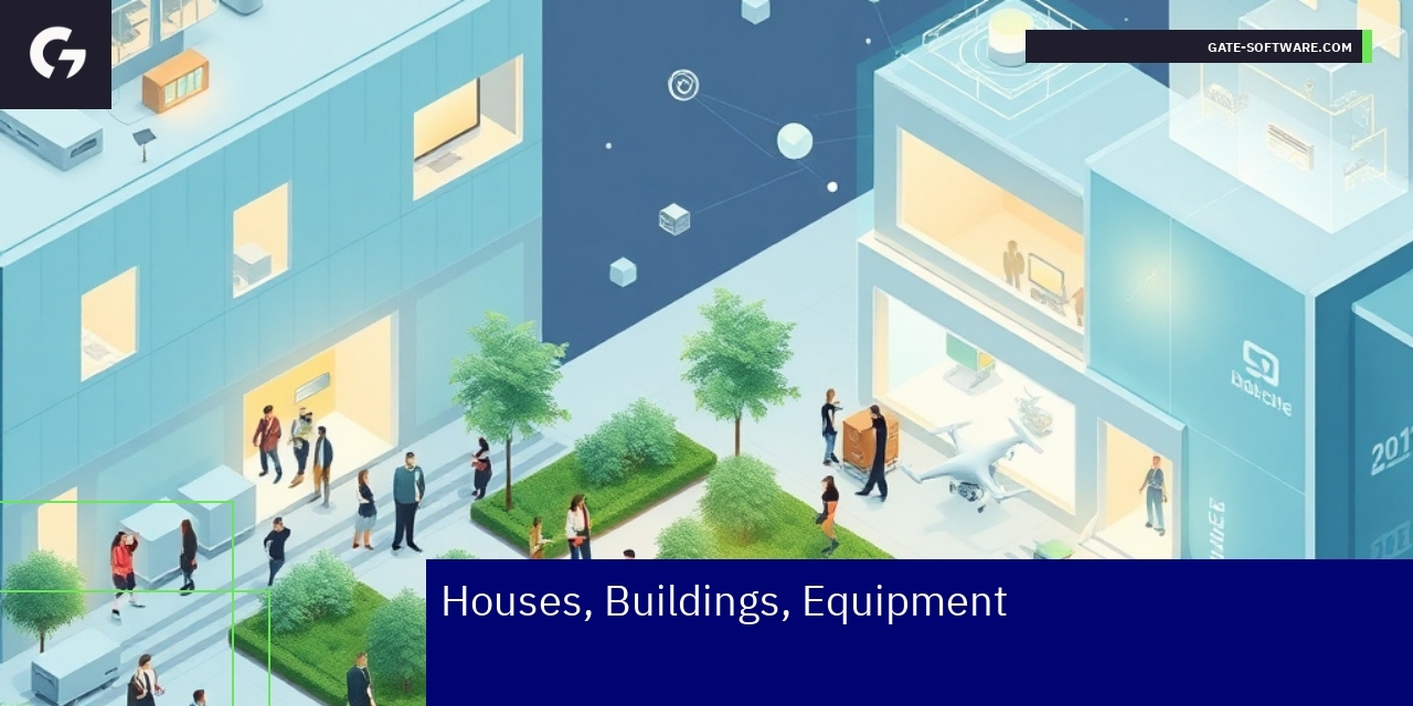 Digital architecture showing building and equipment modules