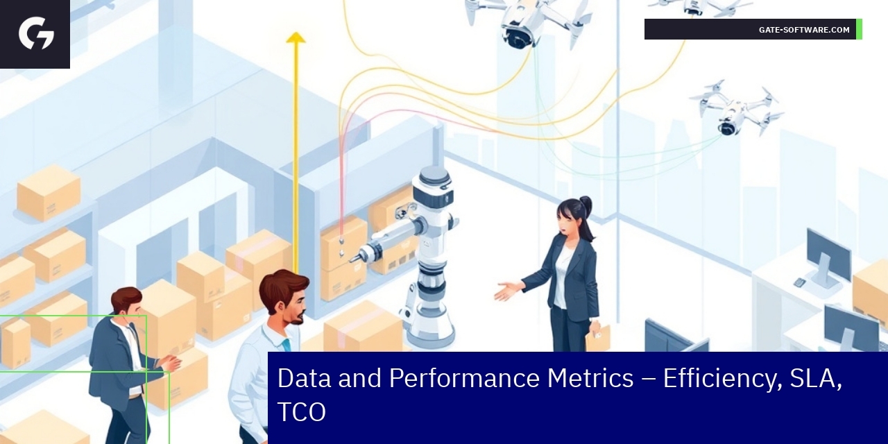 Graphs showing project efficiency and SLA metrics