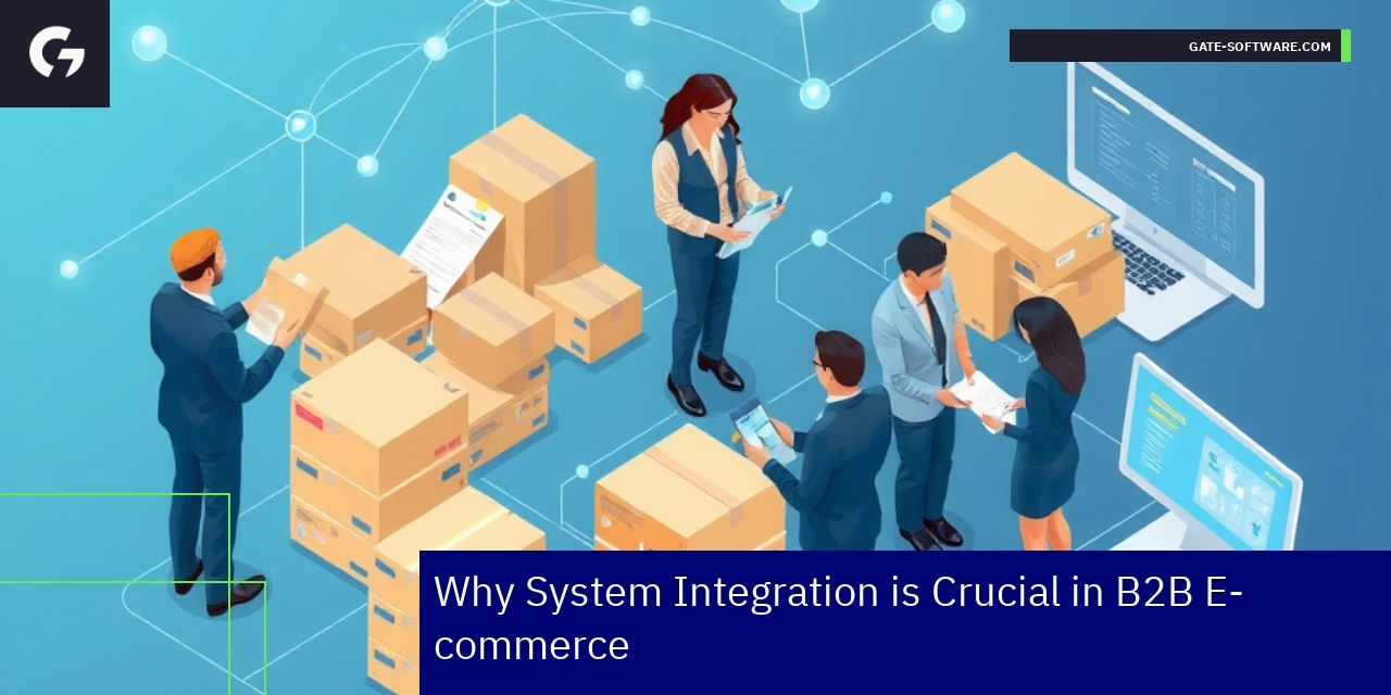 Diagram showing integrated B2B e-commerce systems