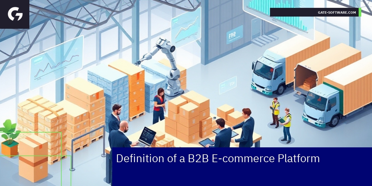 Diagram showing B2B e-commerce platform key features