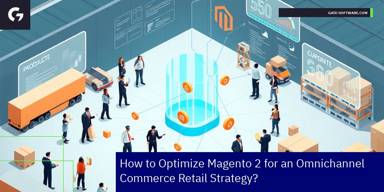 Diagram showing Magento 2 omnichannel integration elements