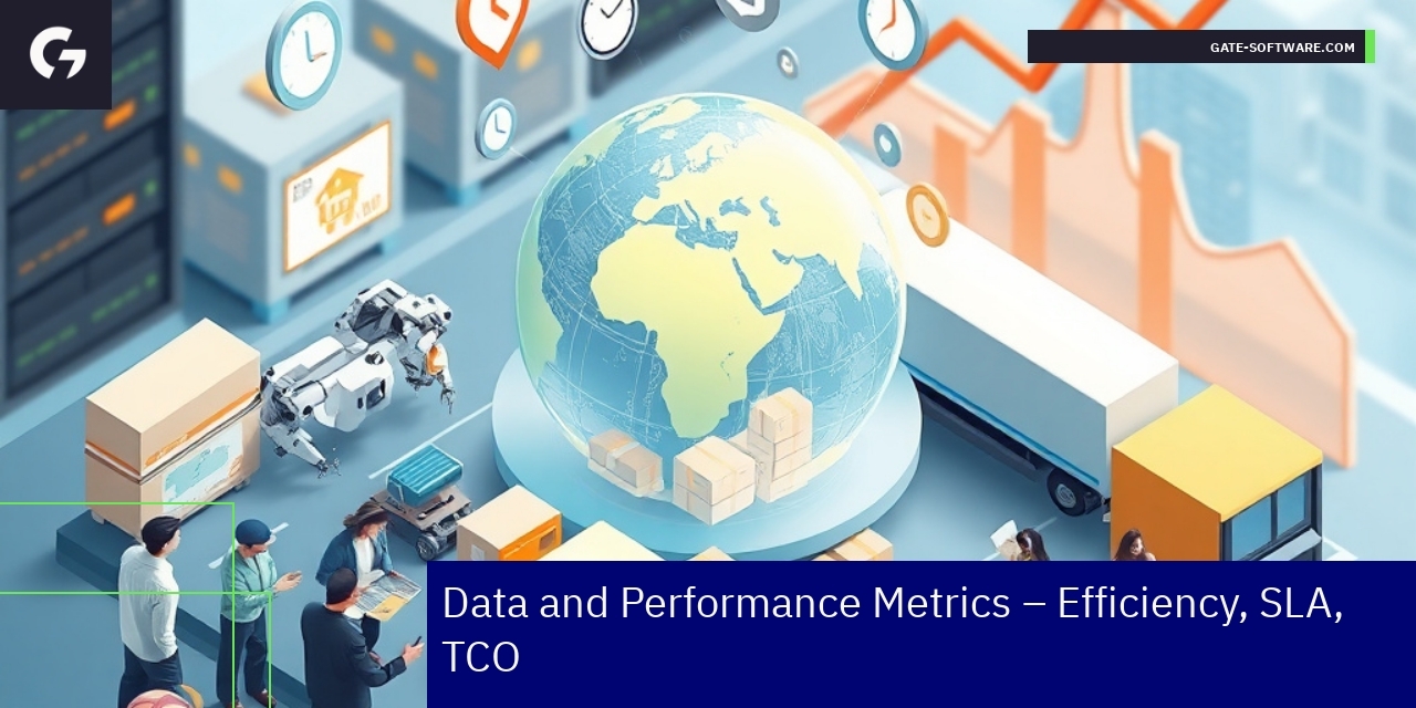 Metrics charts showing efficiency and SLA stats