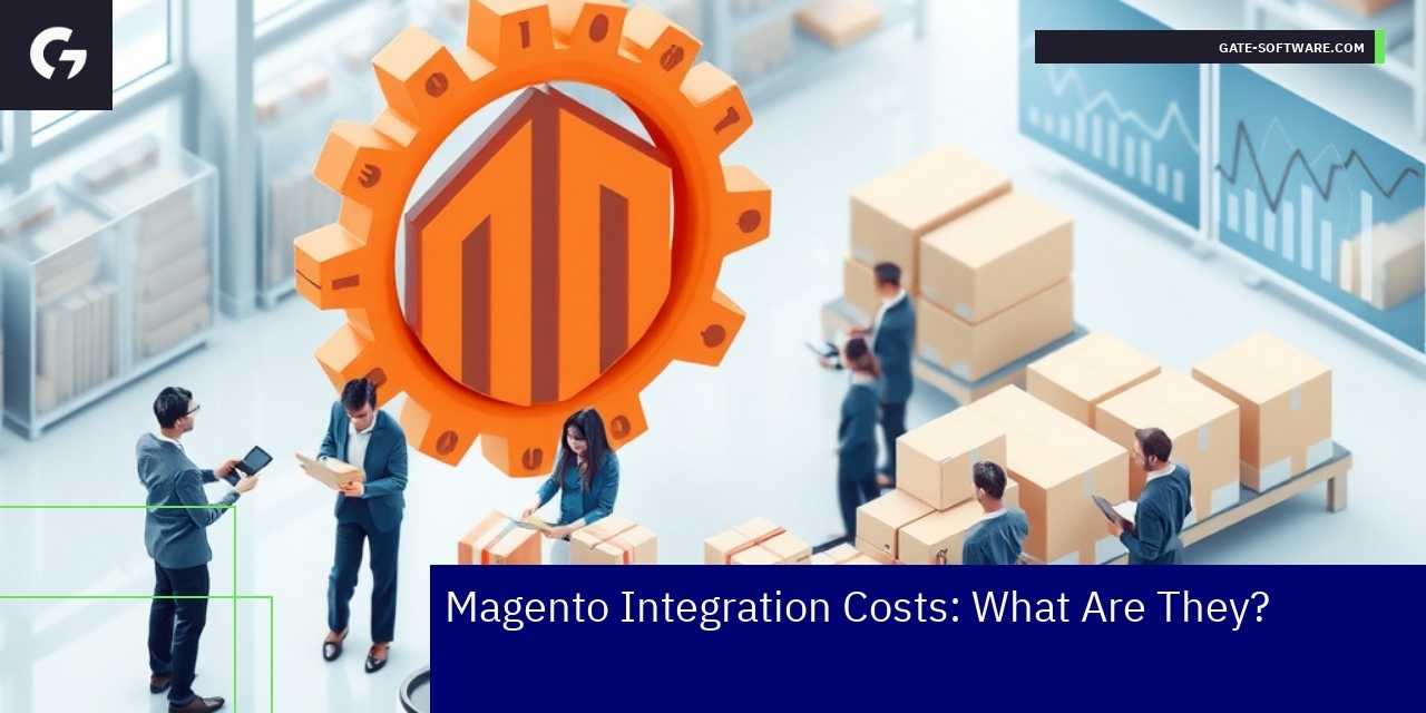 Diagram showing Magento integration with ERP and CRM systems