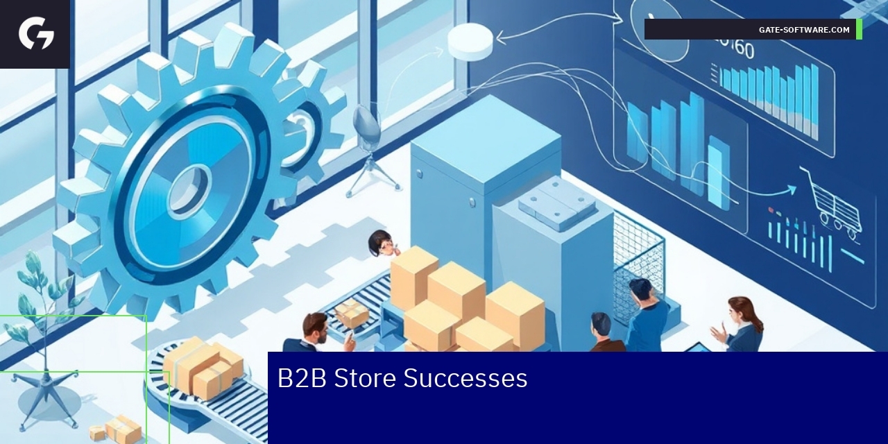 Successful B2B Ecommerce Platform Implementations Diagram showing B2B ecommerce platform features