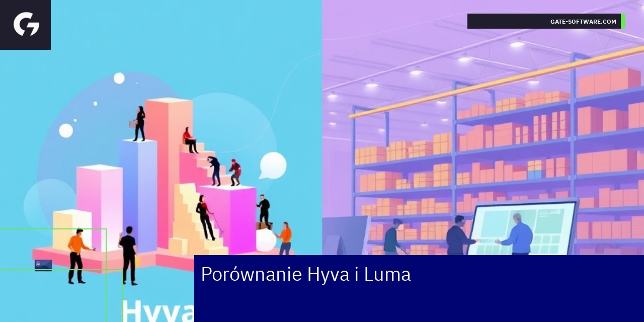 Porównanie szablonów Hyva i Luma w Magento Schemat porównawczy Hyva i Luma w eCommerce