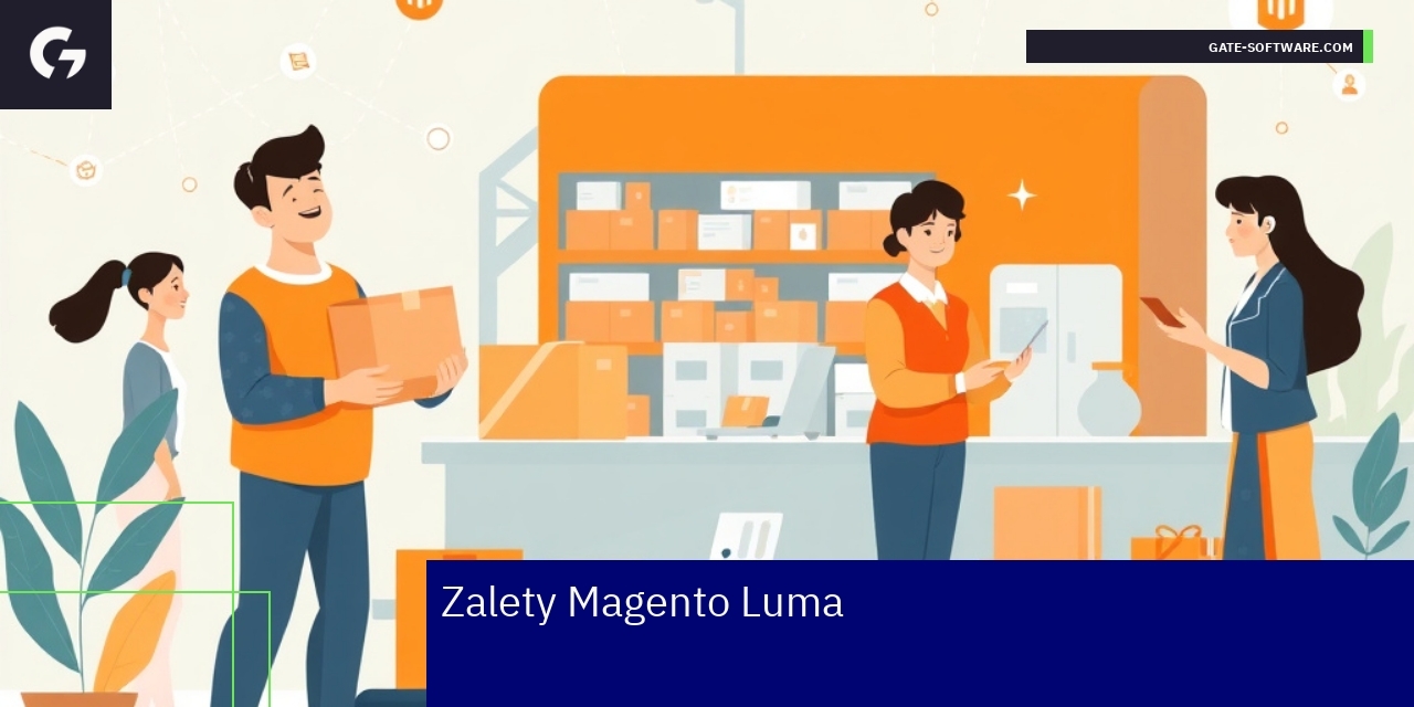 Interfejs platformy Magento Luma na ekranie komputera