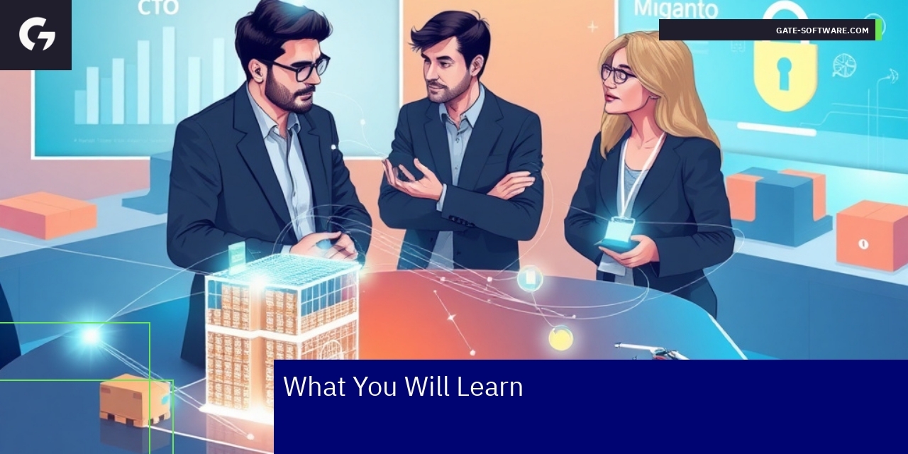 Illustration of Magento 2 platform with growth chart