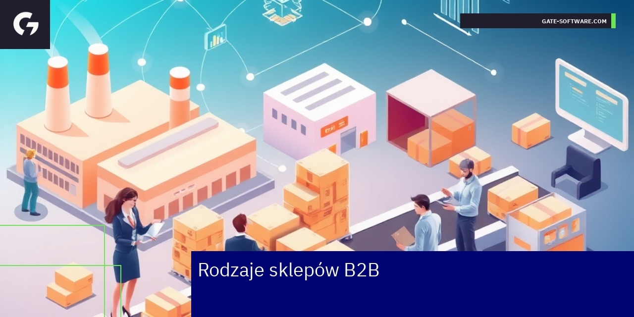 Schemat rodzajów sklepów B2B i ich funkcje