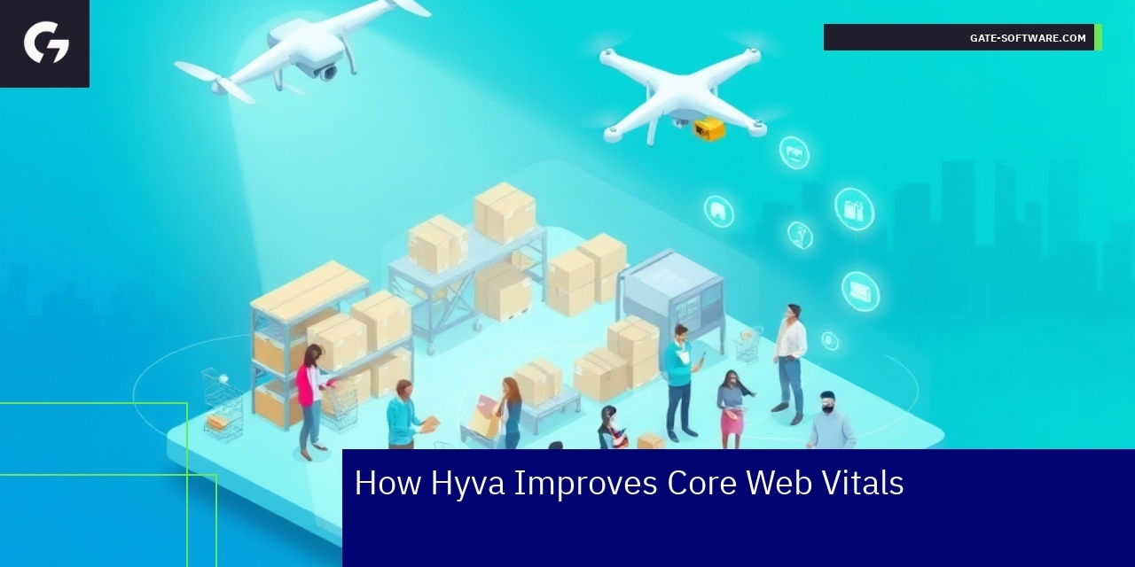 Graphical representation of Hyva's web performance improvements