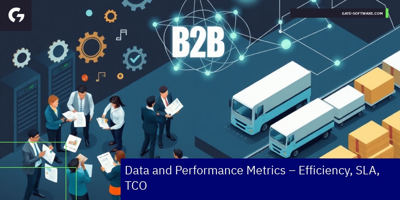 Graph showing B2B project metrics and efficiency data