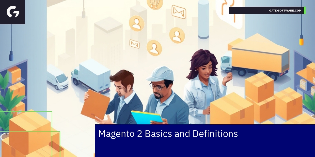 Diagram showing Magento 2 components and maintenance plan