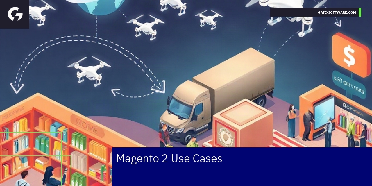 Various Magento 2 e-commerce use cases icons