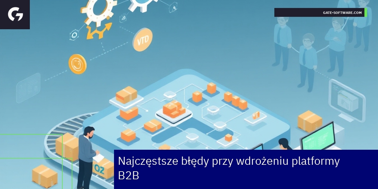 Schemat pokazujący błędy wdrożenia platformy B2B
