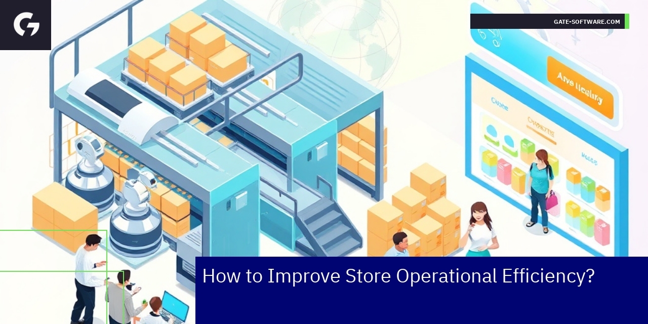 Diagram showing store efficiency improvements and workflows