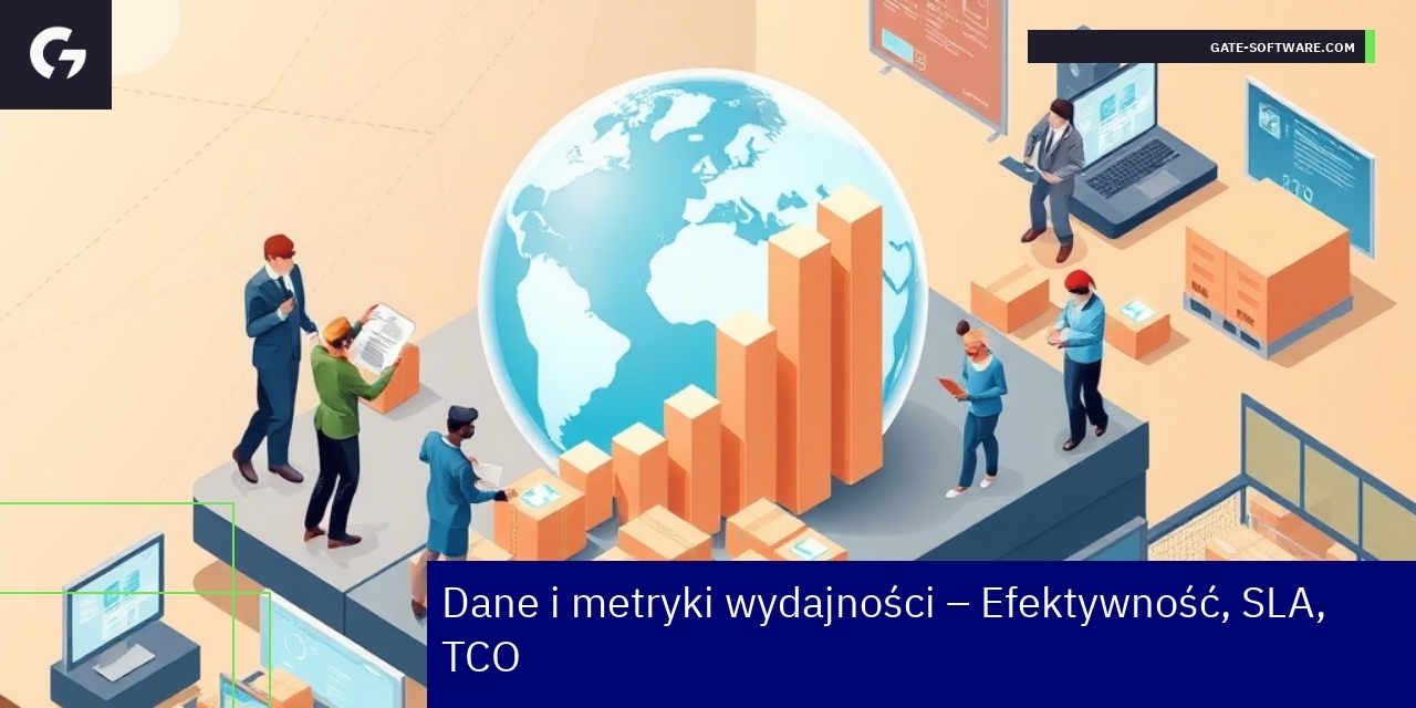 Wykresy i liczby efektywności usług B2B