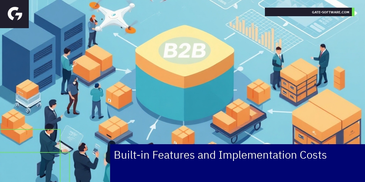 Magento 2 B2B features and cost analysis infographic