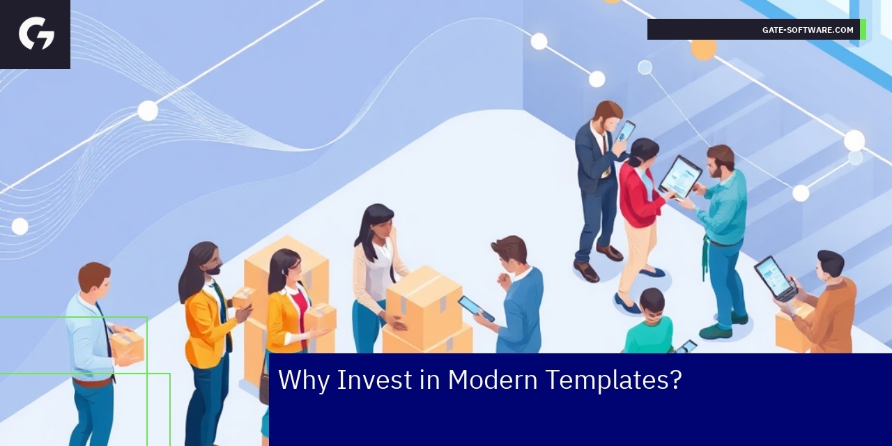 Illustration showing advantages of modern templates