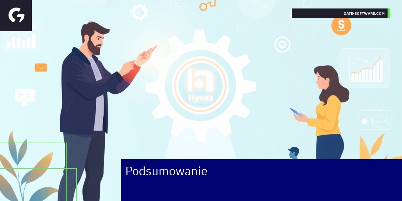 Symboliczne widoki sklepu internetowego i logo Hyva