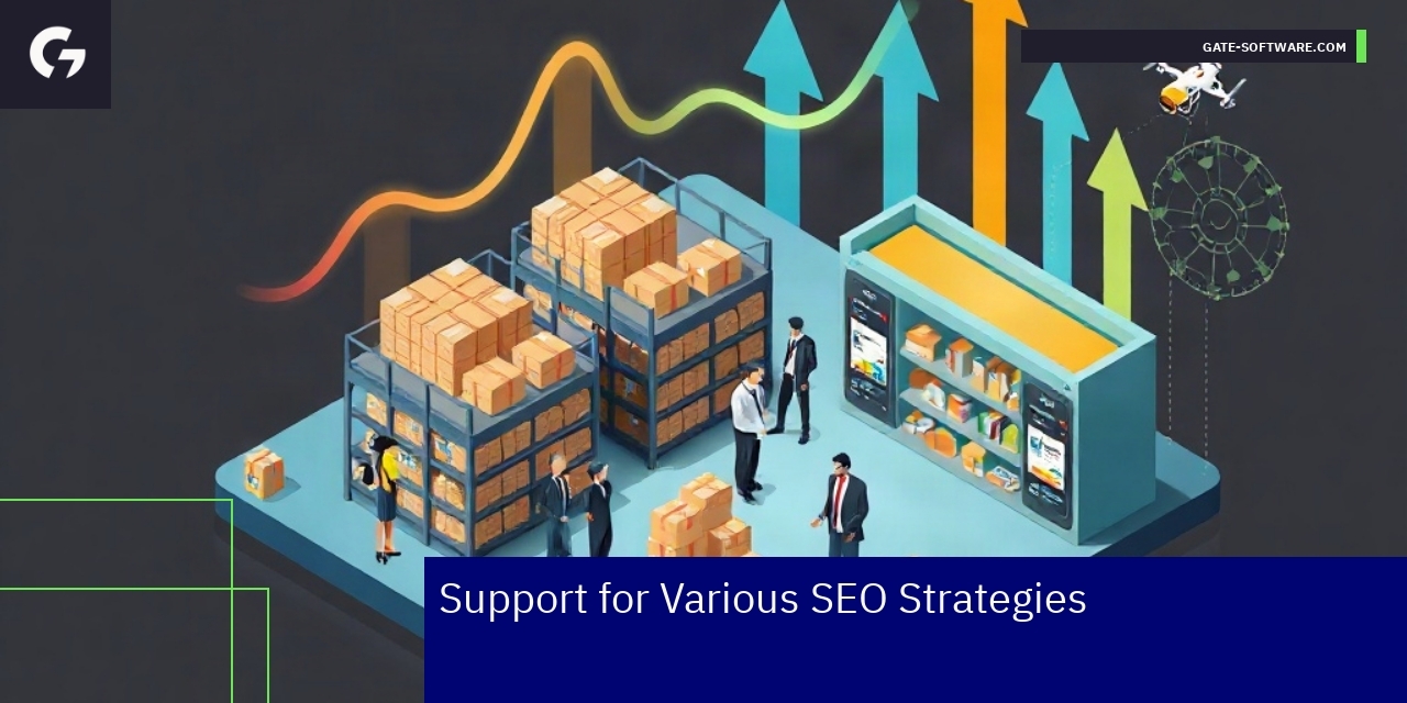 Graph showing SEO strategy components and growth