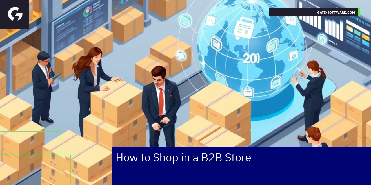 Businessperson shopping on a B2B ecommerce platform