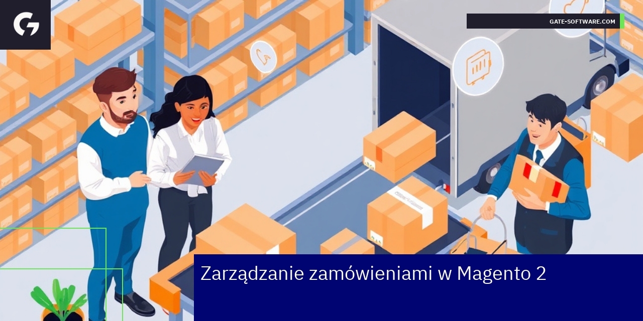 Panel administracyjny Magento 2 z zamówieniami i statusem