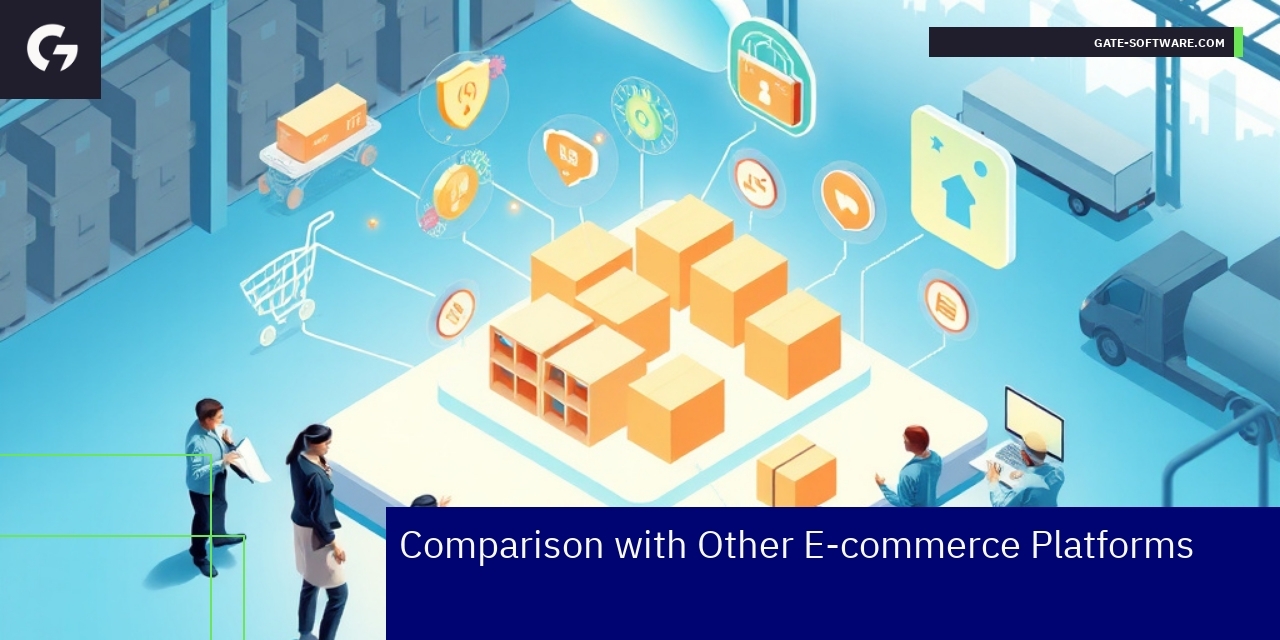 Diagram comparing e-commerce platforms and solutions