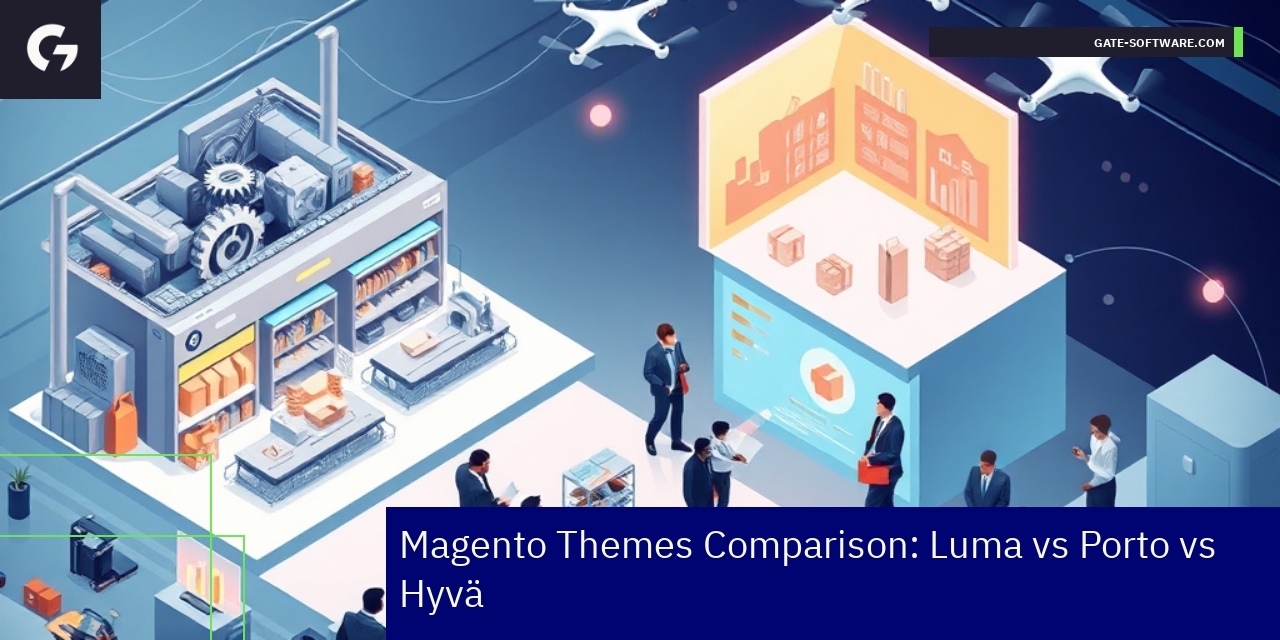 Comparison of Magento themes Luma Porto Hyvä overview