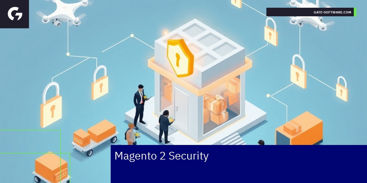 Security icons and Magento 2 interface graphics