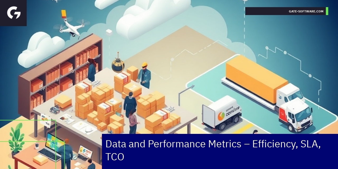 Gate-Software UiR Project Performance Metrics Graph showing key efficiency and SLA metrics