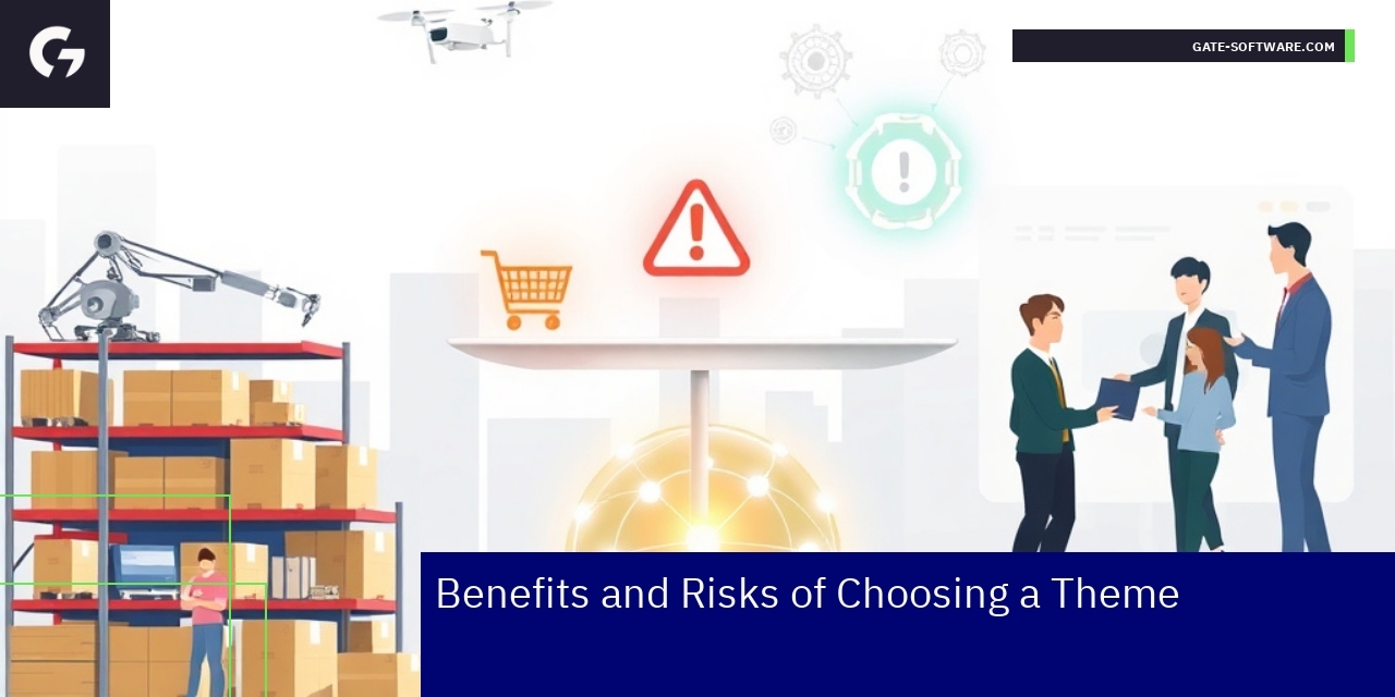 Diagram showing benefits and risks of Hyva theme