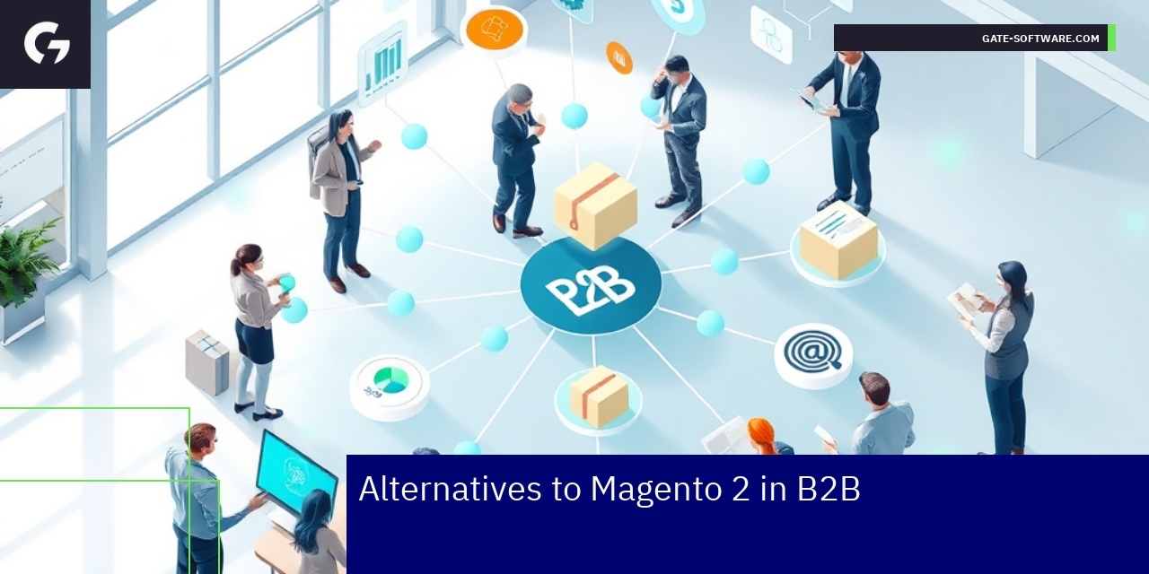 Graph comparing Magento 2 with other B2B platforms